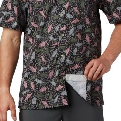 Columbia Men's PFG Super Slack Tide Short Sleeve Shirt Vivid Blue Palaka -Columbia Sales Store unnamed file 2699