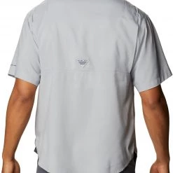 Columbia Men's Texas Longhorns Grey Tamiami Performance Shirt -Columbia Sales Store unnamed file 2764
