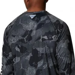 Columbia Men's Super Terminal Tackle Long Sleeve Shirt Black Gamefish Camo -Columbia Sales Store unnamed file 2769