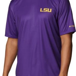 Columbia Men's LSU Tigers Purple Terminal Tackle Shirt