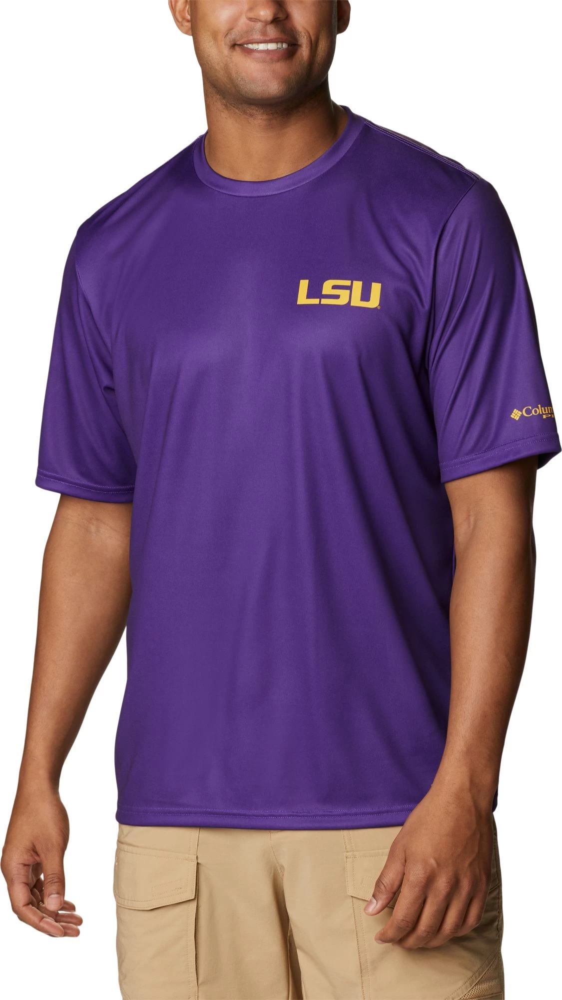 Columbia Men's LSU Tigers Purple Terminal Tackle Shirt 3 Columbia Men's LSU Tigers Purple Terminal Tackle Shirt
