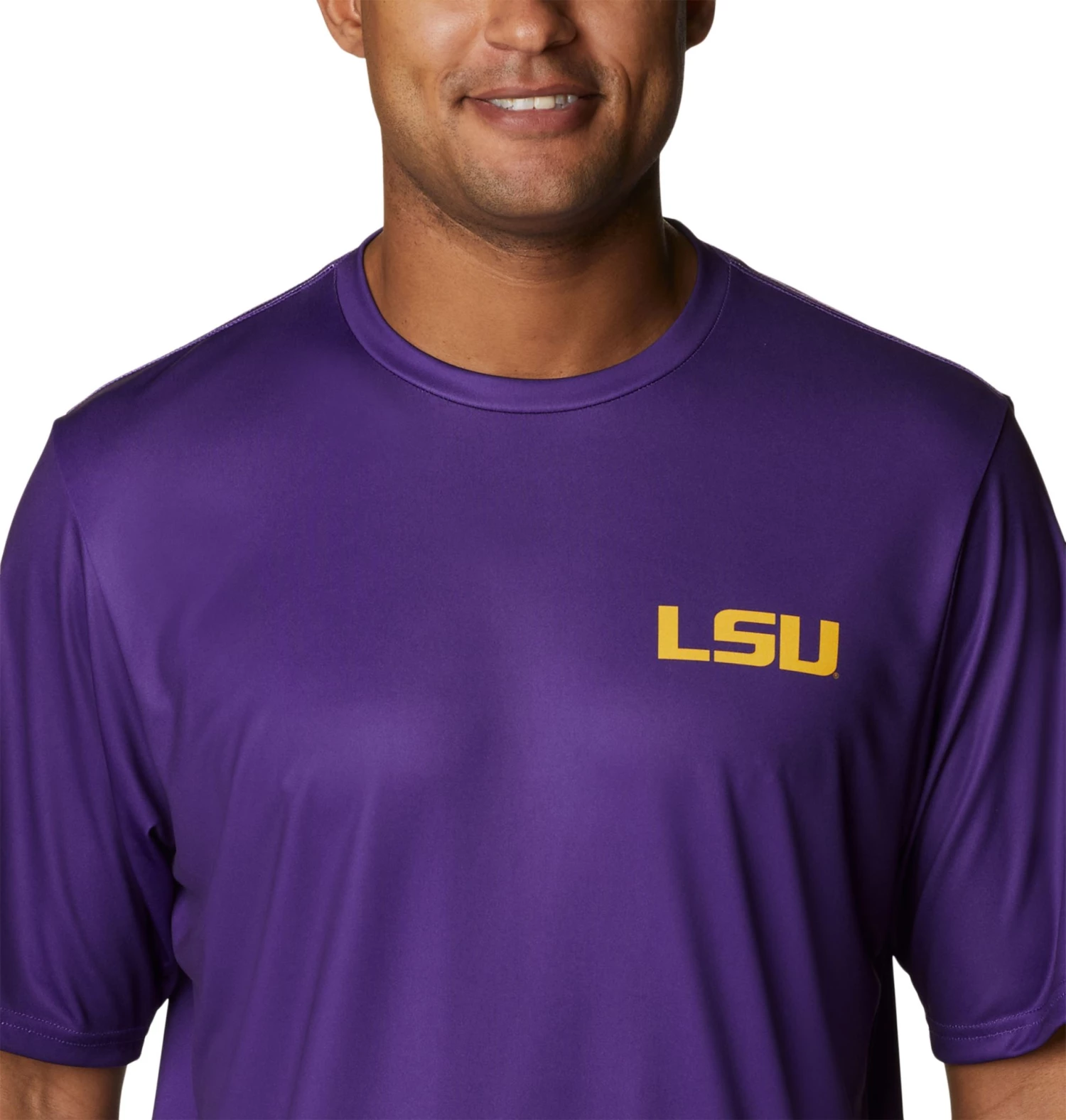 Columbia Men's LSU Tigers Purple Terminal Tackle Shirt 4 Columbia Men's LSU Tigers Purple Terminal Tackle Shirt - Image 2