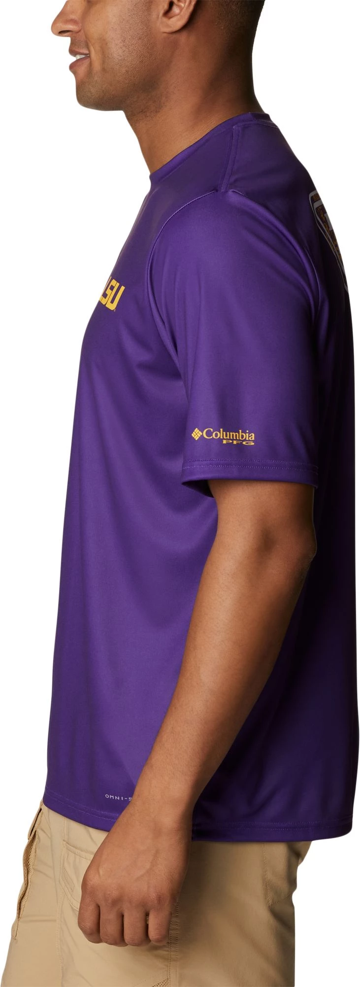 Columbia Men's LSU Tigers Purple Terminal Tackle Shirt 5 Columbia Men's LSU Tigers Purple Terminal Tackle Shirt - Image 3