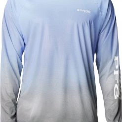 Columbia Men's Terminal Deflector Printed Long Sleeve Shirt Tanzanite Gradient