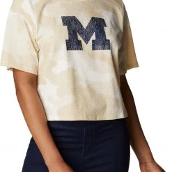 Columbia Women's Michigan Wolverines White Park Box Shirt -Columbia Sales Store unnamed file 2815