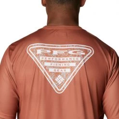 Columbia Men's Texas Longhorns Orange Terminal Tackle Shirt -Columbia Sales Store unnamed file 2827