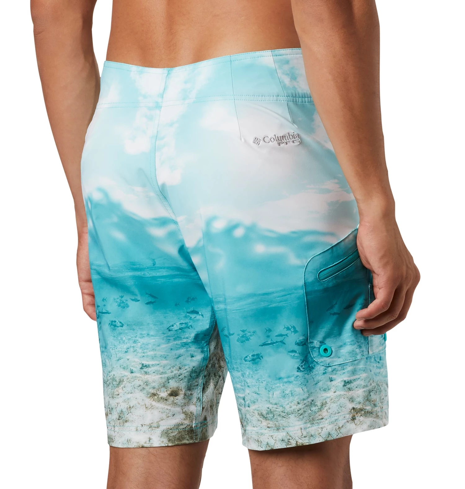 Columbia Men's PFG Offshore II Board Shorts Bright Aqua Inshore 4 Columbia Men's PFG Offshore II Board Shorts Bright Aqua Inshore - Image 3