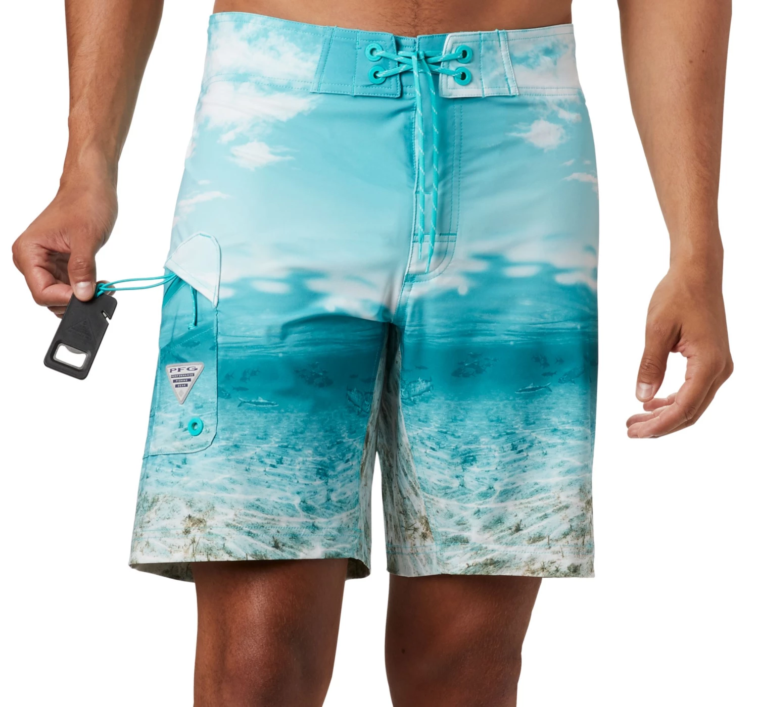 Columbia Men's PFG Offshore II Board Shorts Bright Aqua Inshore 5 Columbia Men's PFG Offshore II Board Shorts Bright Aqua Inshore - Image 4