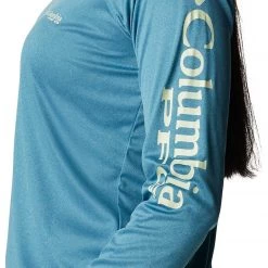 Columbia Women's Tidal Heather Long Sleeve Shirt Stormy Blue Heather -Columbia Sales Store unnamed file 2863