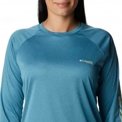 Columbia Women's Tidal Heather Long Sleeve Shirt Stormy Blue Heather -Columbia Sales Store unnamed file 2864
