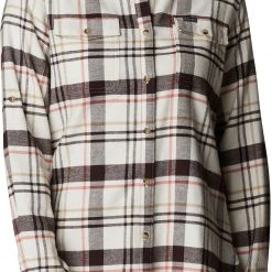 Columbia Women's Pine Street Stretch Flannel Shirt Black Twill