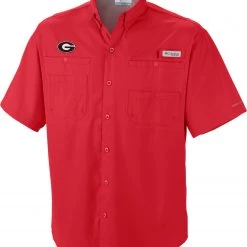 Columbia Men's Georgia Bulldogs Red Tamiami Performance Shirt