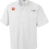 Columbia Men's Clemson Tigers White Tamiami Performance Shirt -Columbia Sales Store unnamed file 2923