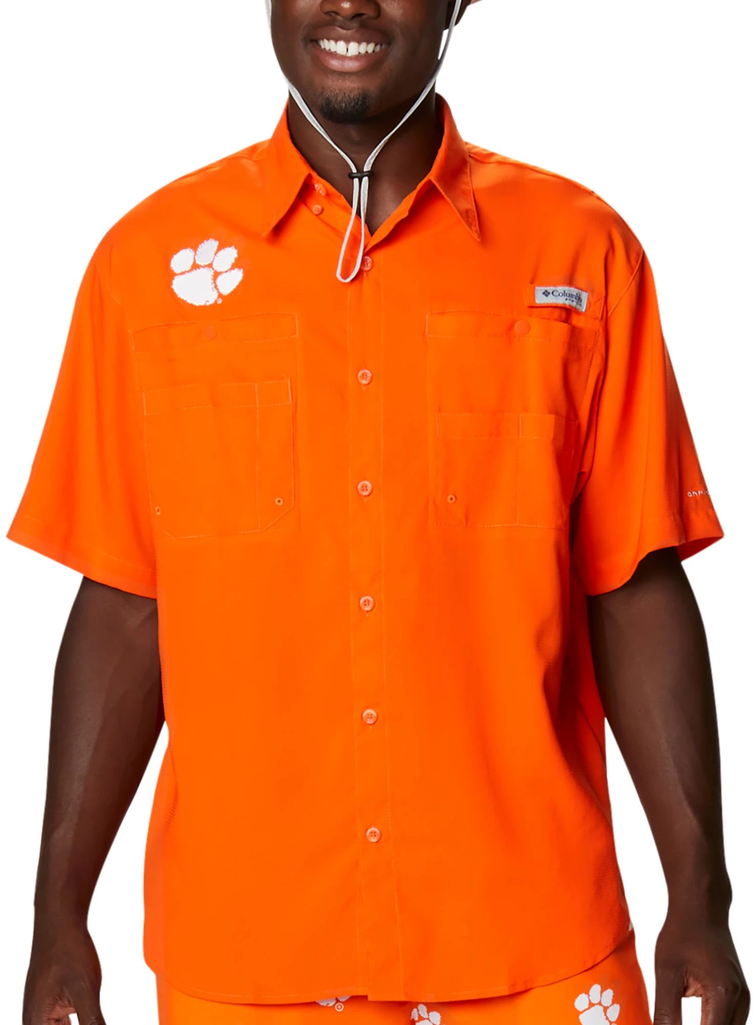 Columbia Men's Clemson Tigers Orange Tamiami Performance Shirt 3 Columbia Men's Clemson Tigers Orange Tamiami Performance Shirt
