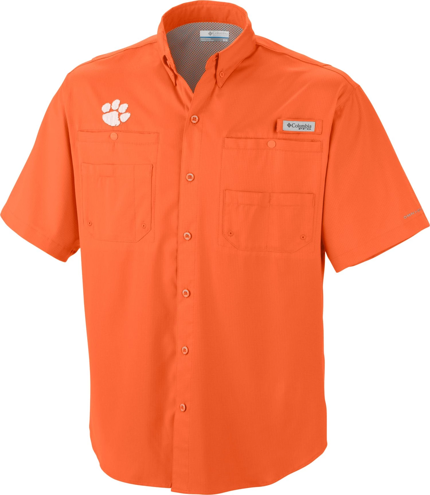 Columbia Men's Clemson Tigers Orange Tamiami Performance Shirt 4 Columbia Men's Clemson Tigers Orange Tamiami Performance Shirt - Image 2