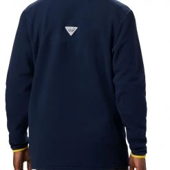 Columbia Men's Michigan Wolverines Blue Harborside Fleece Pullover -Columbia Sales Store unnamed file 2928