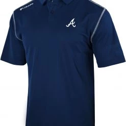 Columbia Men's Atlanta Braves Navy Shotgun Polo
