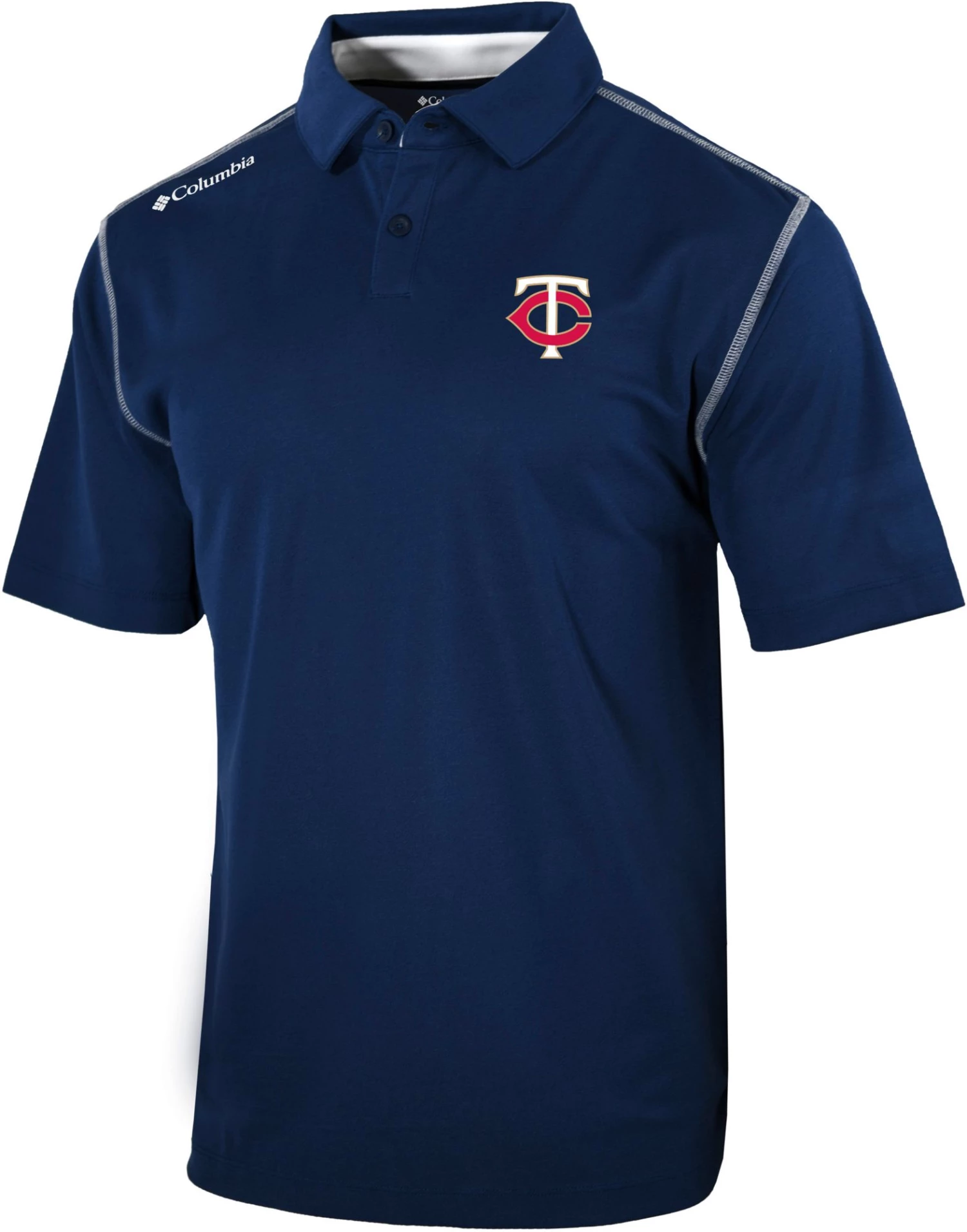 Columbia Men's Minnesota Twins Navy Shotgun Polo 3 Columbia Men's Minnesota Twins Navy Shotgun Polo