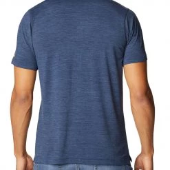 Columbia Men's Michigan Wolverines Blue Tech Trail Polo -Columbia Sales Store unnamed file 2996