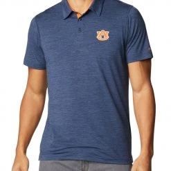 Columbia Men's Auburn Tigers Blue Tech Trail Polo
