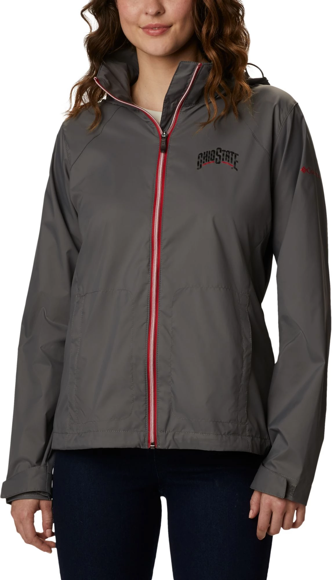Columbia Women's Ohio State Buckeyes Grey Switchback Jacket 3 Columbia Women's Ohio State Buckeyes Grey Switchback Jacket