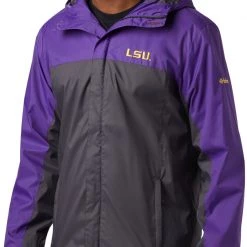 Columbia Men's LSU Tigers Purple/Grey Glennaker Storm Jacket