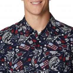 Columbia Men's Trollers Best Short Sleeve Button Down Shirt Sorbet Holiday Spirits Pr -Columbia Sales Store unnamed file 3025