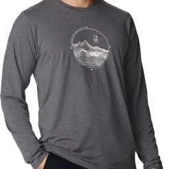 Columbia Men's Tech Trail Graphic Long Sleeve Shirt Sky Blue Hther/cntr Grphc -Columbia Sales Store unnamed file 3031