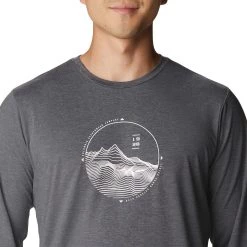 Columbia Men's Tech Trail Graphic Long Sleeve Shirt Sky Blue Hther/cntr Grphc -Columbia Sales Store unnamed file 3032