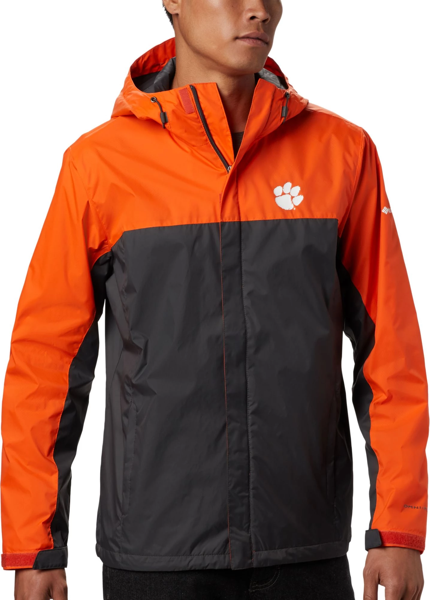 Columbia Men's Clemson Tigers Orange/Grey Glennaker Storm Jacket 3 Columbia Men's Clemson Tigers Orange/Grey Glennaker Storm Jacket