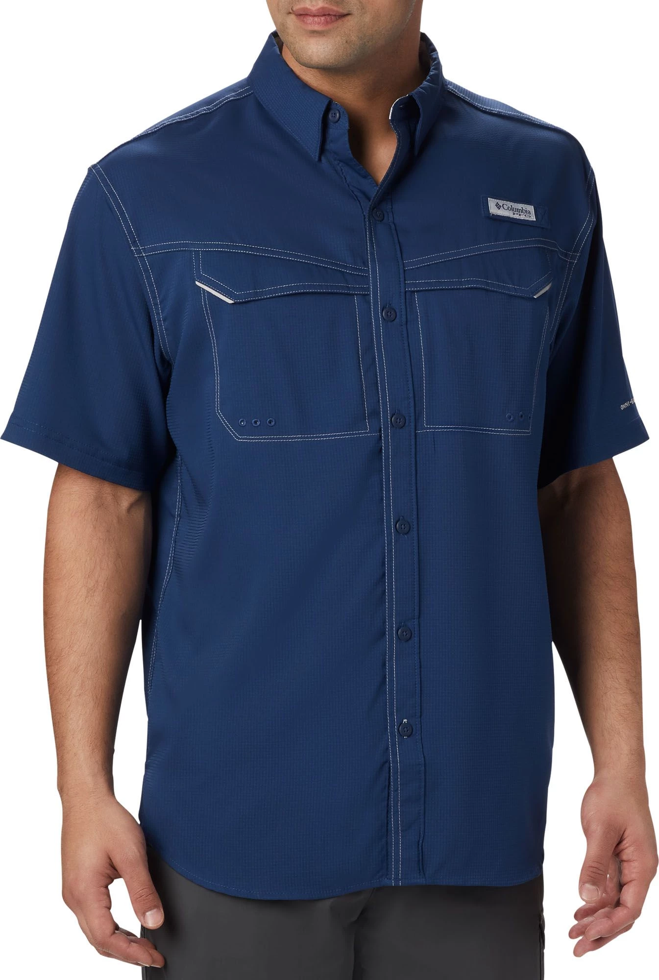 Columbia Men's PFG Low Drag Offshore Short Sleeve Shirt Carbon 3 Columbia Men's PFG Low Drag Offshore Short Sleeve Shirt Carbon