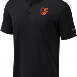 Columbia Men's Baltimore Orioles Black Drive Performance Polo