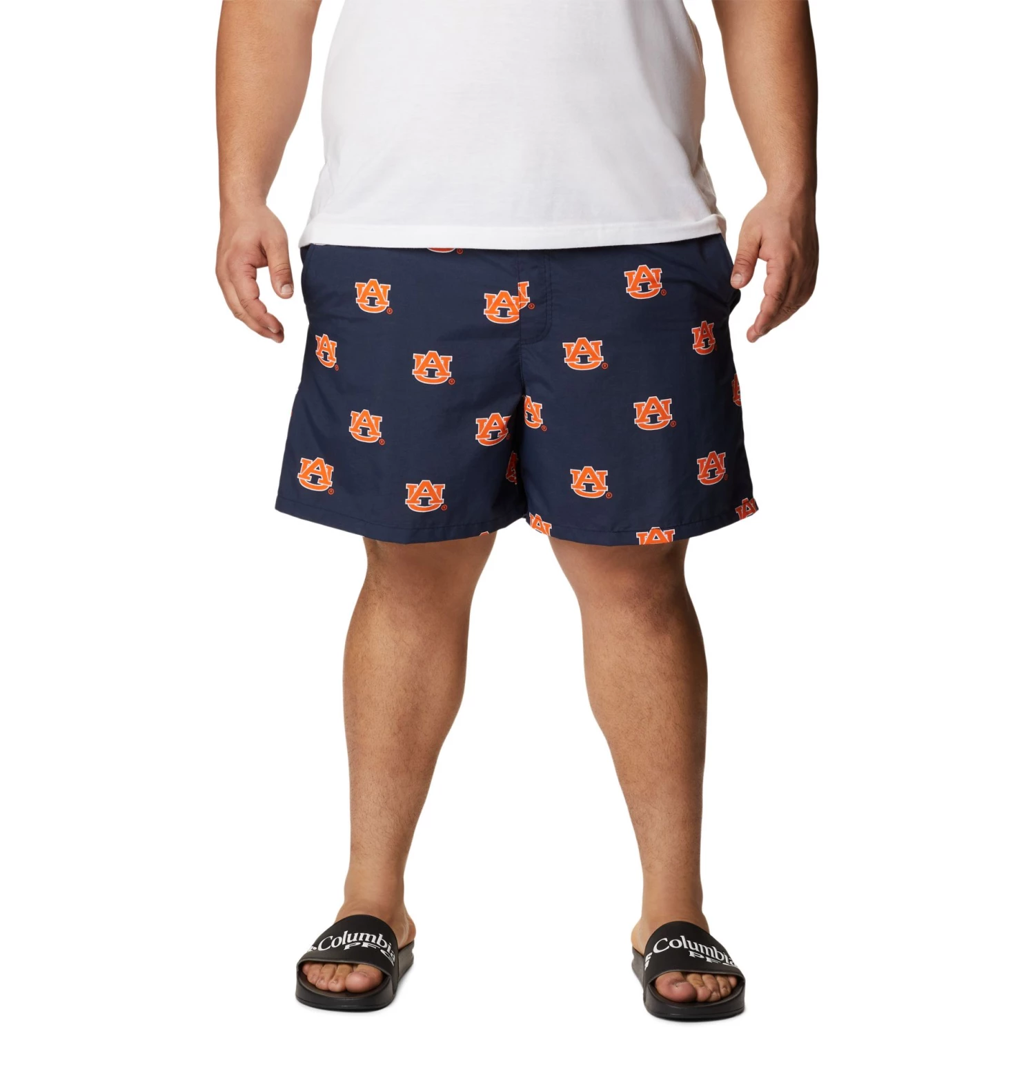 Columbia Men's Auburn Tigers Navy Backcast Performance Shorts 5 Columbia Men's Auburn Tigers Navy Backcast Performance Shorts - Image 3
