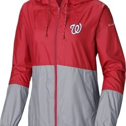 Columbia Women's Washington Nationals Red Flash Forward Windbreaker