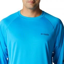 Columbia Men's PFG Terminal Tackle Long Sleeve Shirt Red Hibiscus/white Logo -Columbia Sales Store unnamed file 308