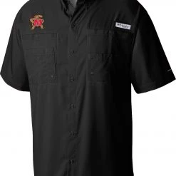 Columbia Men's Maryland Terrapins Tamiami Performance Black Shirt