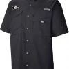 Columbia Men's Georgia Bulldogs Tamiami Performance Black Shirt -Columbia Sales Store unnamed file 3113
