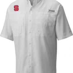 Columbia Men's NC State Wolfpack Tamiami Performance White Shirt