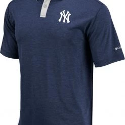Columbia Men's New York Yankees Blue Omni-Wick Range Polo