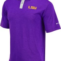 Columbia Men's LSU Tigers Purple Omni-Wick Range Performance Polo