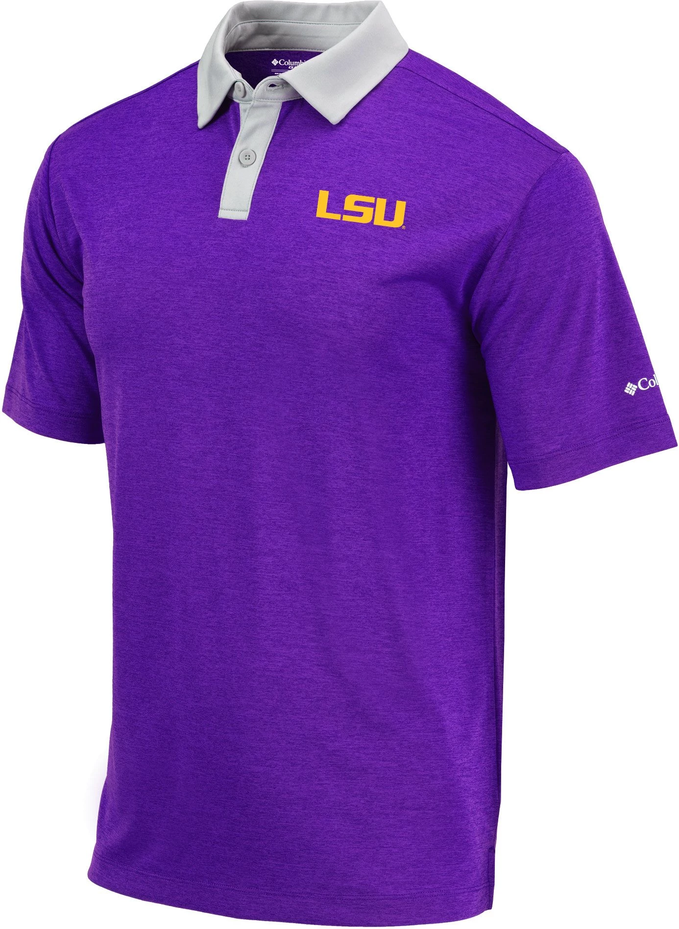 Columbia Men's LSU Tigers Purple Omni-Wick Range Performance Polo 3 Columbia Men's LSU Tigers Purple Omni-Wick Range Performance Polo
