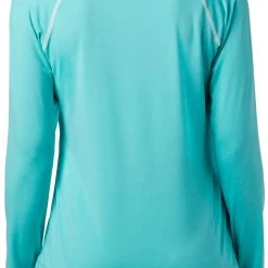 Columbia Women's PFG Tamiami Heather Knit Long Sleeve Shirt Dolphin/white -Columbia Sales Store unnamed file 3139
