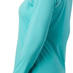 Columbia Women's PFG Tamiami Heather Knit Long Sleeve Shirt Dolphin/white -Columbia Sales Store unnamed file 3140