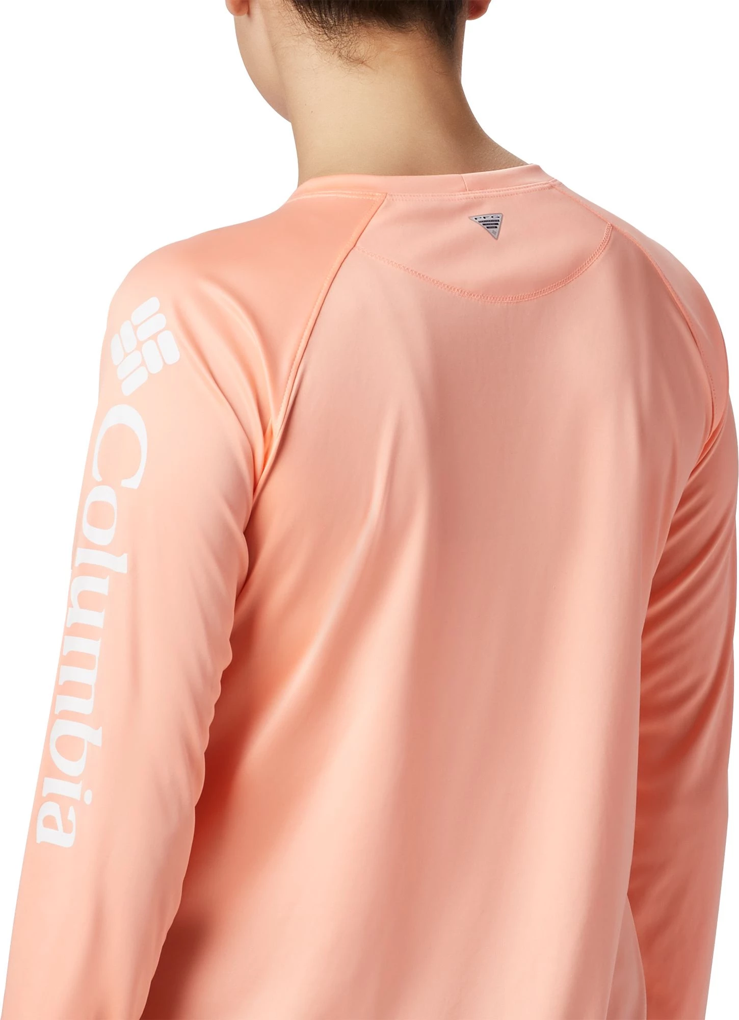 Columbia Women's PFG Tidal Tee II Long Sleeve Shirt White/cirrus Grey Logo 6 Columbia Women's PFG Tidal Tee II Long Sleeve Shirt White/cirrus Grey Logo - Image 4