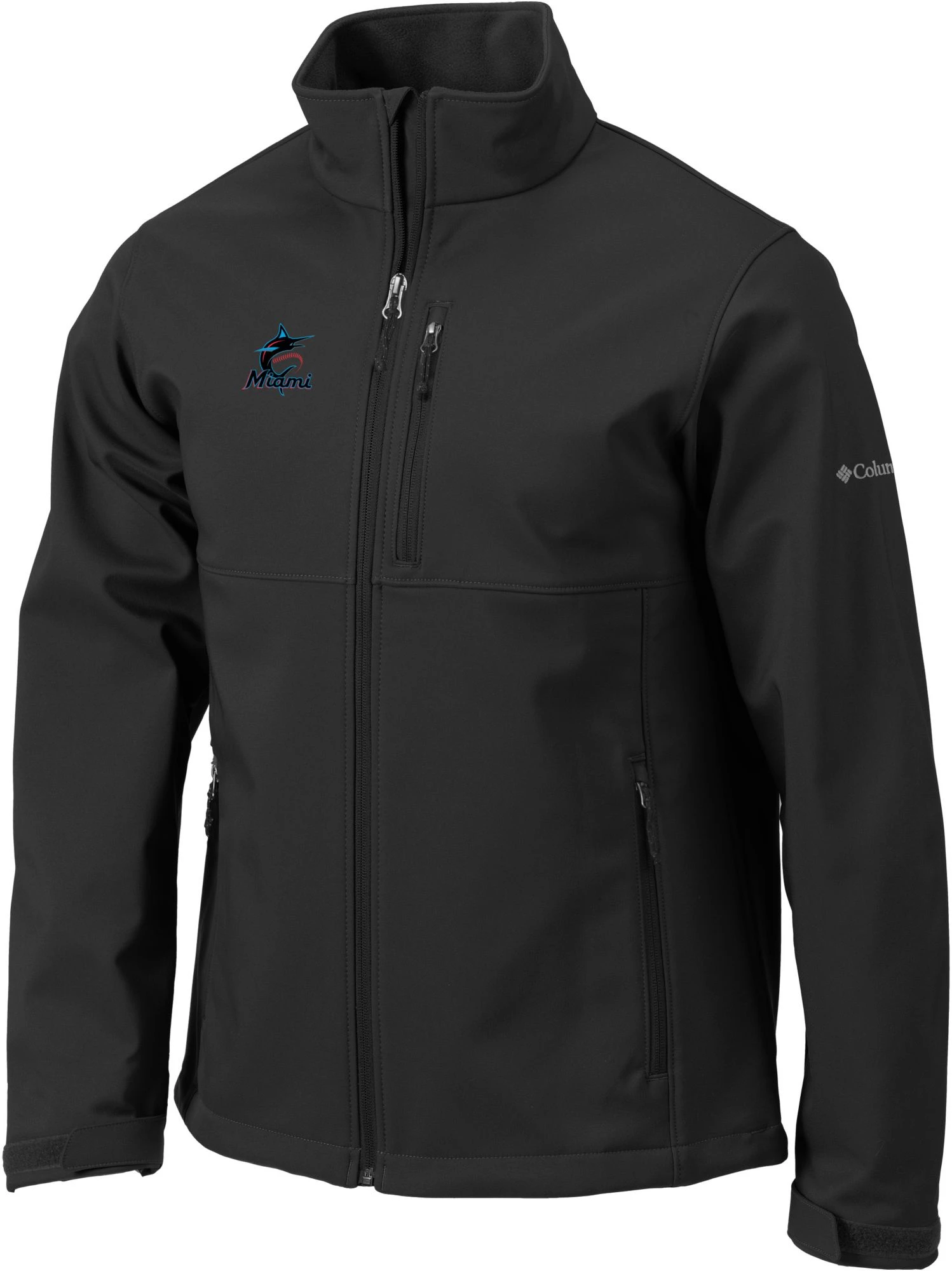 Columbia Men's Miami Marlins Black Ascender Full-Zip Jacket 3 Columbia Men's Miami Marlins Black Ascender Full-Zip Jacket