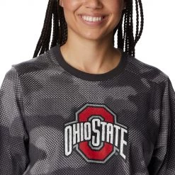 Columbia Women's Ohio State Buckeyes Gray Park Box Shirt -Columbia Sales Store unnamed file 3184