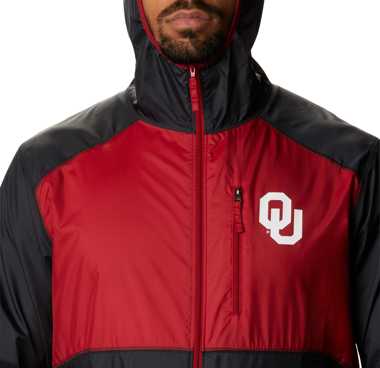 Columbia Men's Oklahoma Sooners Black CLG Flash Forward™ Jacket 6 Columbia Men's Oklahoma Sooners Black CLG Flash Forward™ Jacket - Image 4