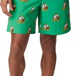 Columbia Youth Oregon Ducks Backcast Printed Performance Green Shorts For Men