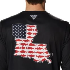 Columbia Men's Terminal Tackle PFG&trade; Stateriot Long Sleeve Shirt Blue Macaw/white Fl -Columbia Sales Store unnamed file 3216