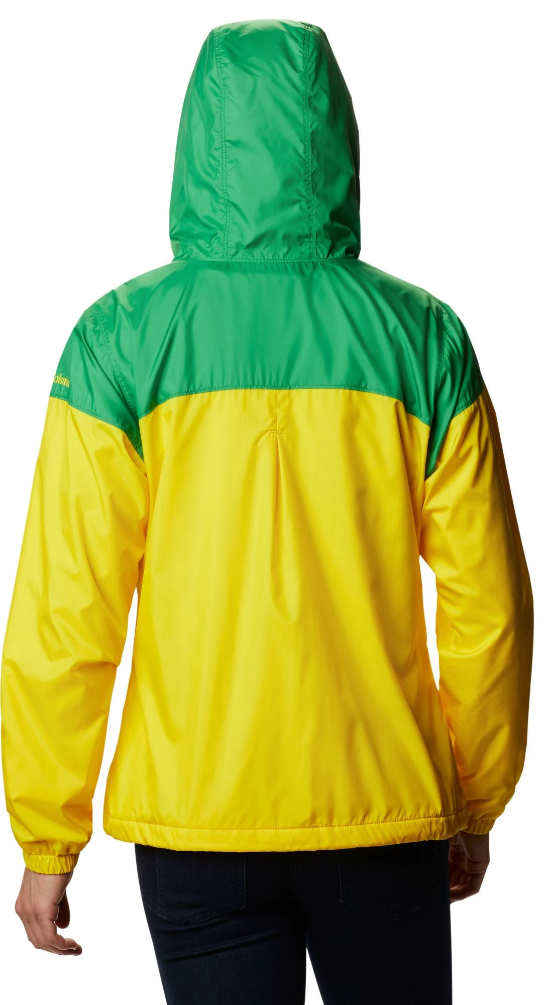 Columbia Women's Oregon Ducks Green/Yellow Flash Forward Lined Jacket 4 Columbia Women's Oregon Ducks Green/Yellow Flash Forward Lined Jacket - Image 2